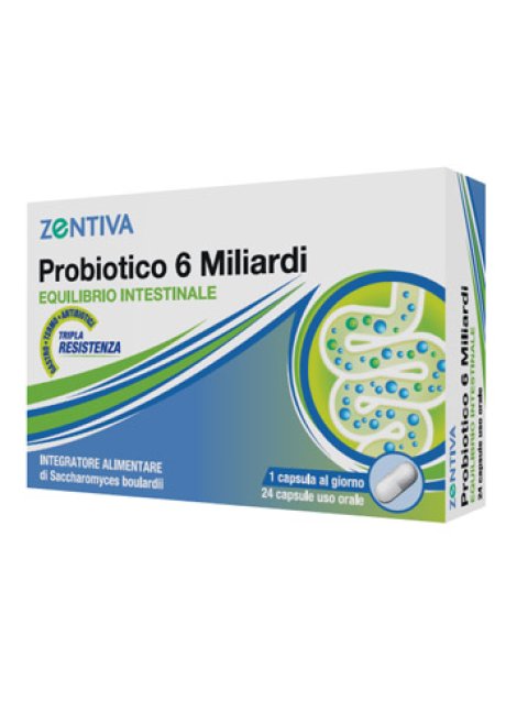 ZENTIVA PROBIOTICO 6MLD 24CPS