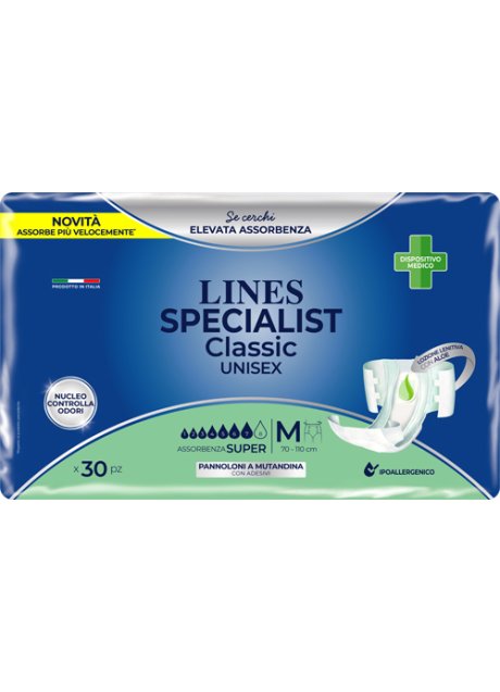 PANNOLONE A MUTANDA LINES SPECIALIST CLASSIC SUPER MM 30 PEZZI