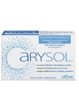 ARYSOL SOLUZIONE ADULTI PER AEROSOL CON ACIDO IALURONICO PHFISIOLOGICO 10 FLACONCINI MONODOSE DA 5 ML