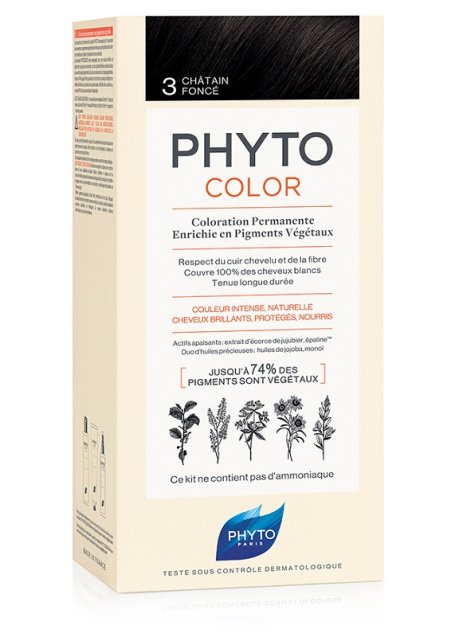 PHYTOCOLOR 3 CASTANO SCURO 1 LATTE + 1 CREMA + 1 MASCHERA +1 PAIO DI GUANTI