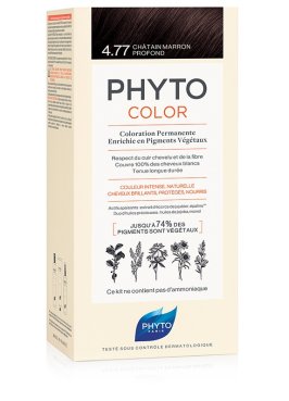 PHYTOCOLOR 4,77 CASTANO MARRONE INTENSO LATTE + CREMA + MASCHERA + 1 PAIO DI GUANTI