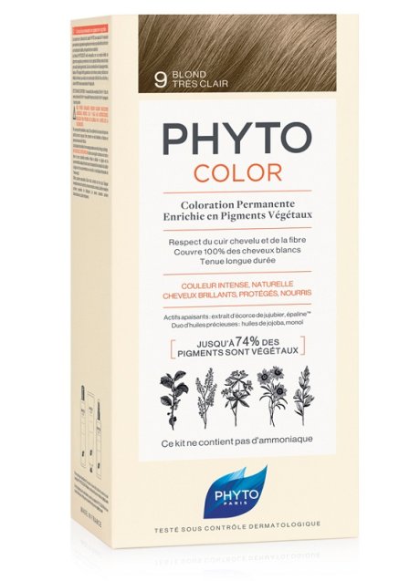 PHYTOCOLOR 9 BIONDO CHIARISS 1 LATTE + 1 CREMA + 1 MASCHERA+ 1 PAIO DI GUANTI