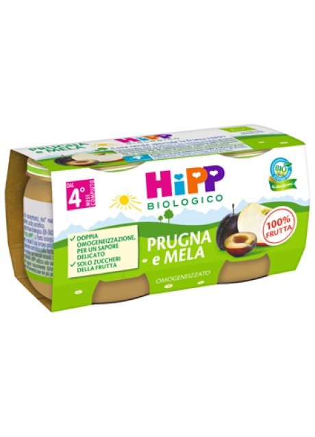 HIPP OMOG PRUGNA/MELA 2X80G