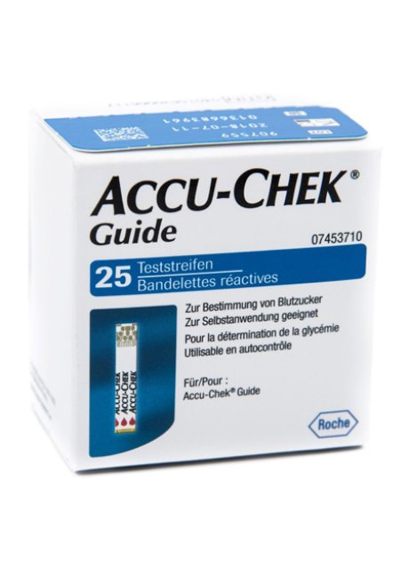 STRISCE MISURAZIONE GLICEMIA ACCU-CHEK GUIDE 25 PEZZI CONFEZIONE RETAIL