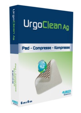 URGOCLEAN AG/SILVER 6X6CM 10PZ