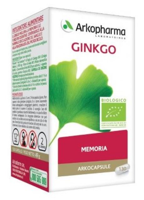 ARKOCAPSULE GINKGO BIO 130CPS