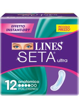 LINES SETA ULTRA ASSORBENTI ANATOMICI 12 PEZZI