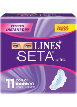 LINES SETA ULTRA ASSORBENTI CON ALI 11 PEZZI