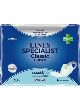 PANNOLONE SAGOMATO LINES SPECIALIST CLASSIC PLUS 30 PEZZI