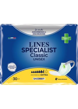 PANNOLONE LINES SPECIALIST CLASSIC SAGOMATO EXTRA 30 PEZZI