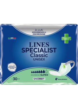 PANNOLONE LINES SPECIALIST CLASSIC SAGOMATO SUPER 30 PEZZI