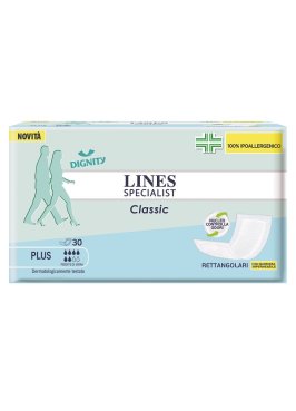 PANNOLONE LINES SPECIALIST CLASSIC RETTANGOLARE CON BARRIERACONTROL 30 PEZZI