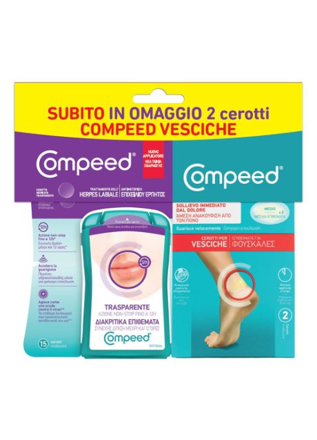 COMPEED TRATTAMENTO DELL'HERPES LABIALE+ CEROTTI VESCICHE MISURA MEDIA 17 PEZZI