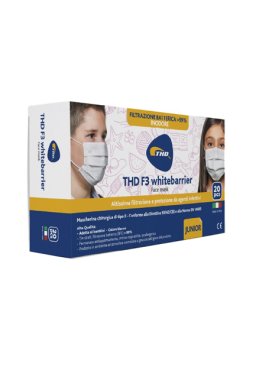 MASCHERINA CHIRURGICA THD MASK F3 WHITEBARRIER MULTI JUNIOR20 PEZZI