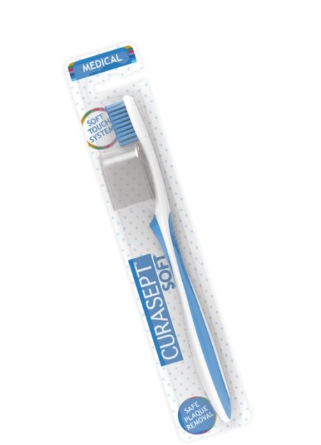 CURASEPT SPAZZOLINO SOFT MEDICAL COLORE AZZURRO