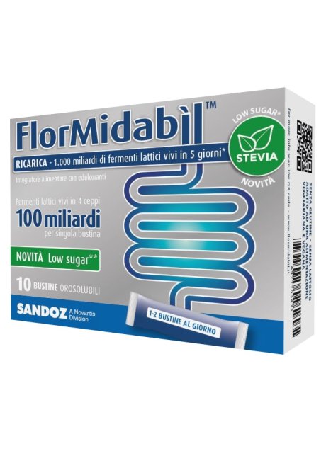 FLORMIDABIL RICARICA 10 BUSTINE CON STEVIA