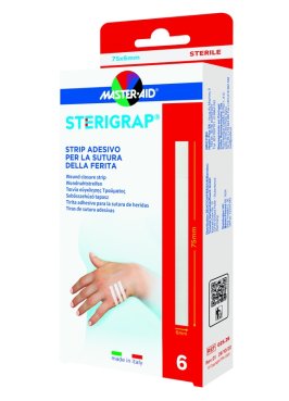 MASTER-AID STERIGRAP STRIP ADESIVO SUTURA FERITE 75X6 MM 6 PEZZI