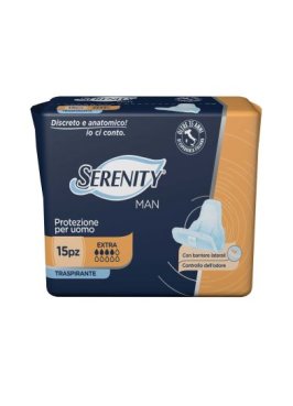 PANNOLINO SERENITY LIGHT MAN EXTRA CON ADESIVO O ALTRO FISSAGGIO 15 PEZZI