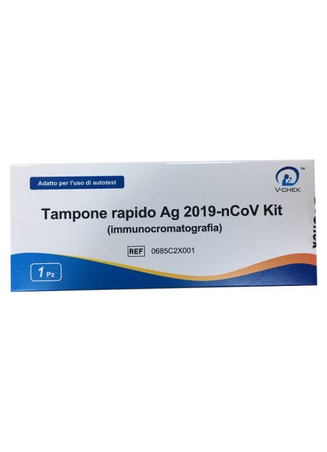 TEST ANTIGENICO RAPIDO COVID-19 V-CHEK AUTODIAGNOSTICO DETERMINAZIONE QUALITATIVA ANTGENI SARS-COV-2 IN TAMPONI NASALI MEDIANTE IMMUNOCROMATOGRAFIA