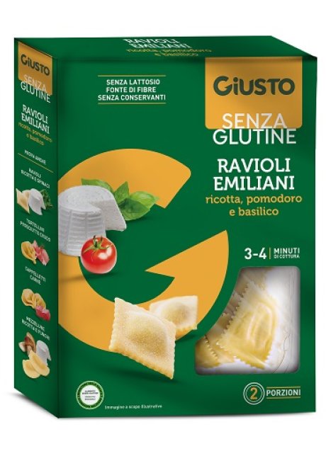 GIUSTO S/G RAVIOLI PO/RI/B250G