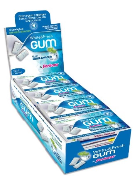 FORHANS WHITE&FRESH GUM 12CONF