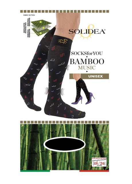 SOCKS FY BAMBOO MUSIC NERO XL