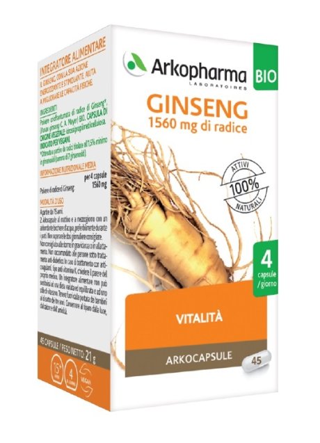 ARKOCAPSULE GINSENG 45CPS BIO