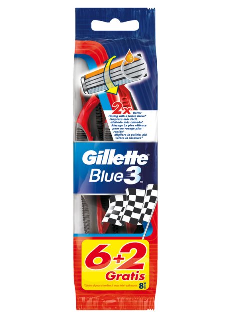 GILLETTE BLUE3 NITRO 6PZ+2GR