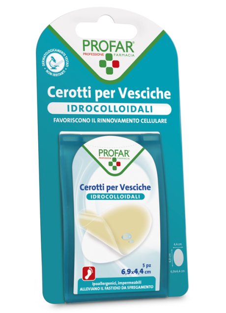 CEROTTO IDROCOLLOIDALE PROFAR 69X44 5 PEZZI