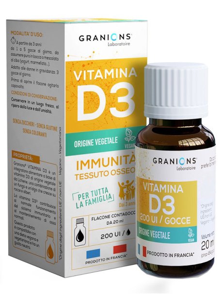 GRANIONS VITAMINA D3 GOCCE20ML