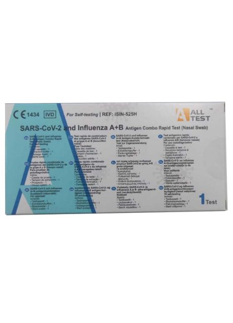 TEST ANTIGENICO RAPIDO COVID-19 ALLTEST AUTODIAGNOSTICO DETERMINAZIONE QUALITATIVA ANTIGENI SARS-COV-2 E INFLUENZA A+B IN TAMPONI NASALI