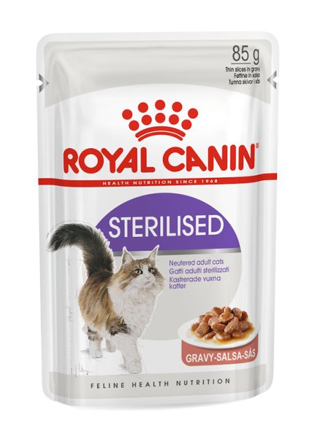 FELINE HEALTH NUTRITION WET STERILISED IN GRAVY 1 BUSTINA 85G