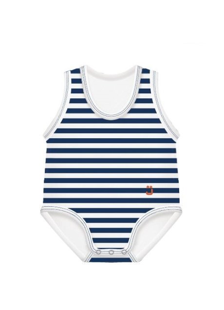 J BIMBI BODY 0-36M BIO COTTON SUMMER RIGHE BLU SCURO-BIANCO