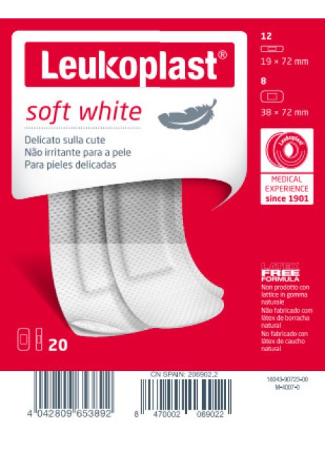 LEUKOPLAST SOFT WHITE 20PZ ASS