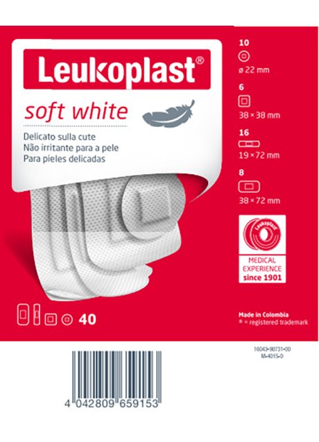 LEUKOPLAST SOFT WHITE 40PZ ASS