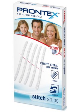 PRONTEX STITCH STRIPS 3X75 10P