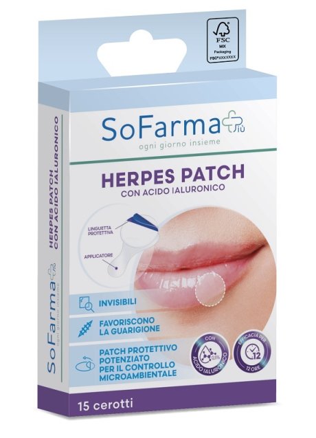 HERPES PATCH IALURONICO 15PZ SF+