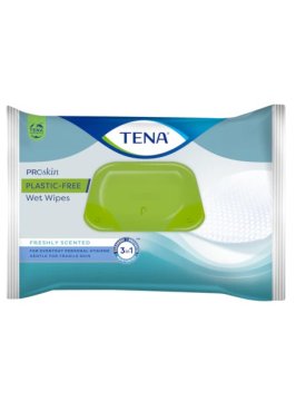 TENA WET WIPES PLASTIC FREE48P