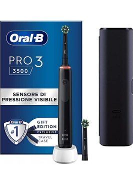 ORAL-B PRO 3 BLACK SPAZZOLINO ELETTRICO + 2 REFILL