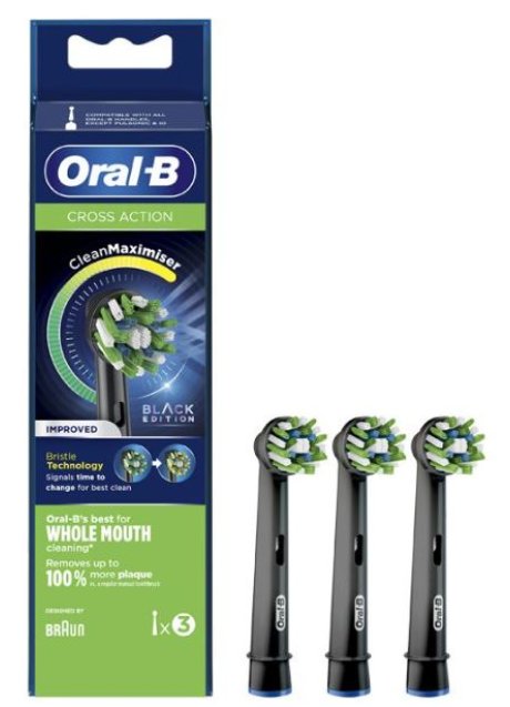 ORALB PW REFILL CROSS BLACK3PZ