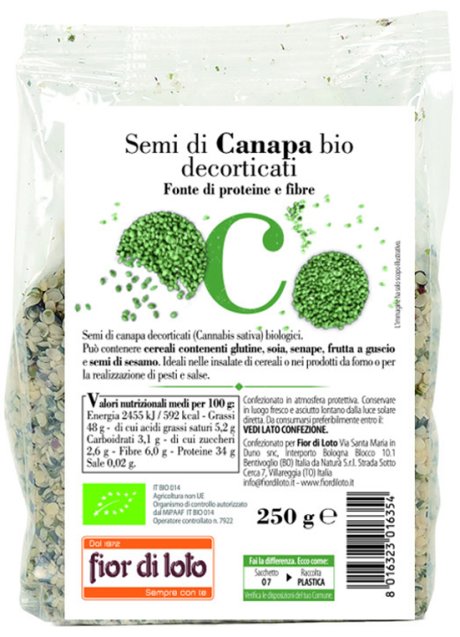 SEMI CANAPA DECORTIC BIO250G FDL