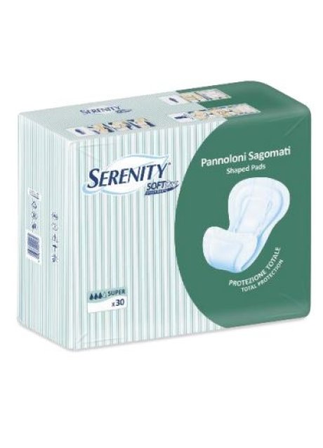 PANNOLONE PER INCONTINENZA SERENITY SOFTDRY SAGOMATO TRASPIRANTE FORMATO SUPER 30 PEZZI