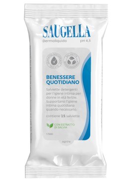 SAUGELLA DERMOLIQUIDO SALVIETTINE 15 PEZZI