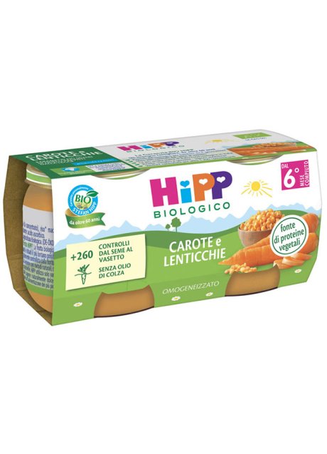 HIPP BIO OMOG CAROTE/LENT2X80G