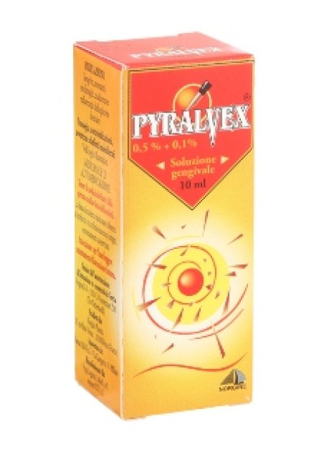 PYRALVEX*soluz gengivale 10 ml 0,5% + 0,1%