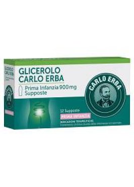 GLICEROLO (CARLO ERBA)*PRIMA INFANZIA 12 supp 900 mg