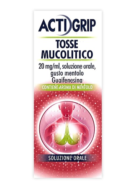 ACTIGRIP TOSSE MUCOLITICO*orale soluz flacone 150 ml 20 mg/ml