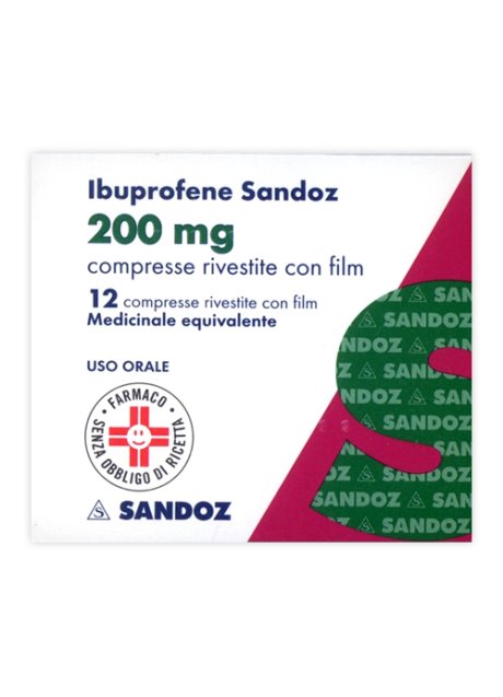 IBUPROFENE (SANDOZ)*12 cpr riv 200 mg