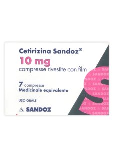 CETIRIZINA (SANDOZ)*7 cpr riv 10 mg 