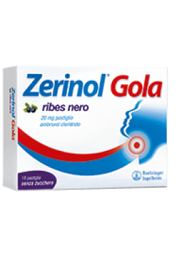 ZERINOL GOLA RIBES NERO*18 pastiglie 20 mg